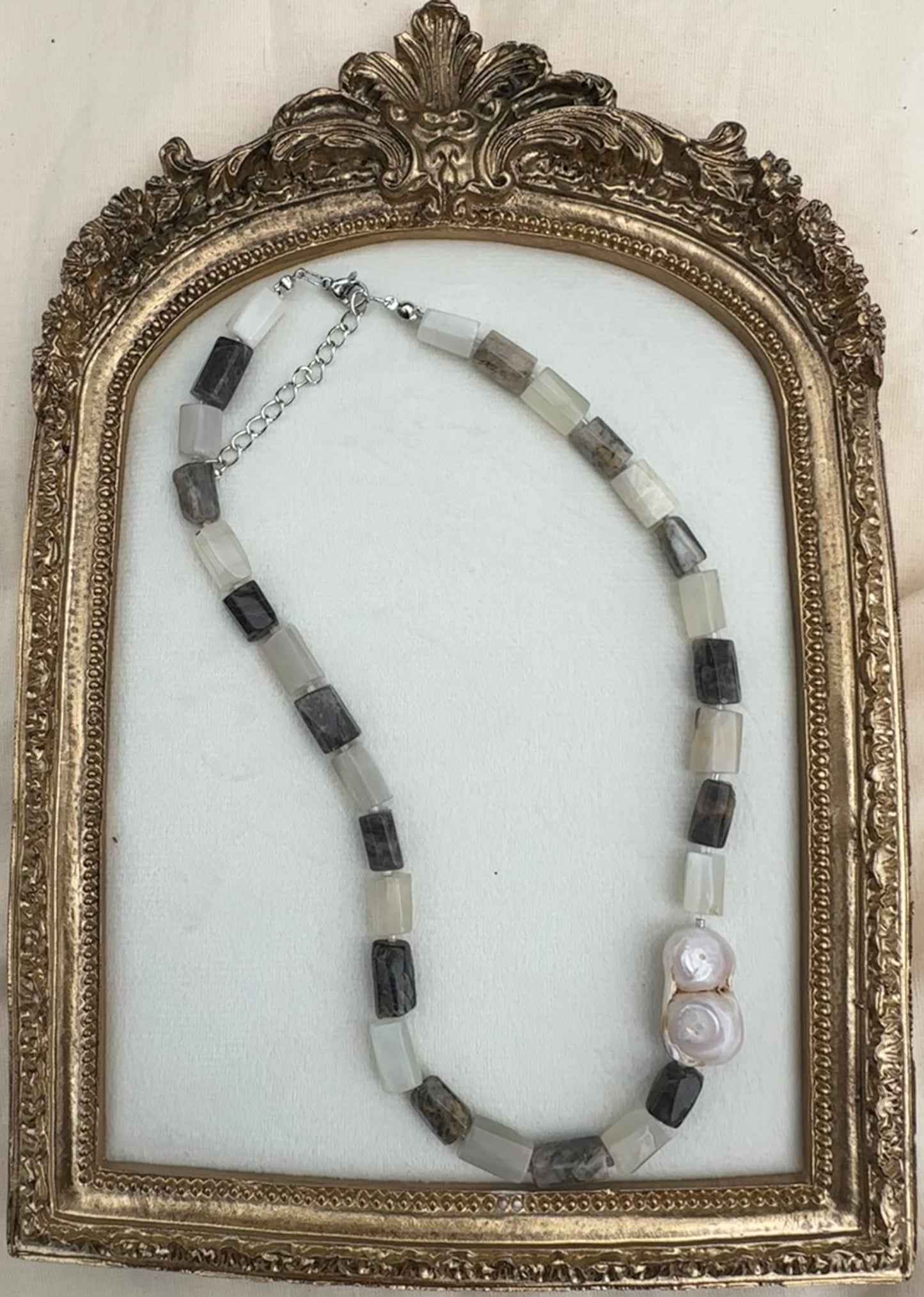 Backwater Pearl — Moonstone Necklace