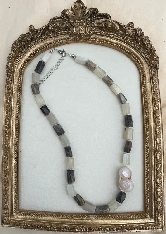 Backwater Pearl — Moonstone Necklace