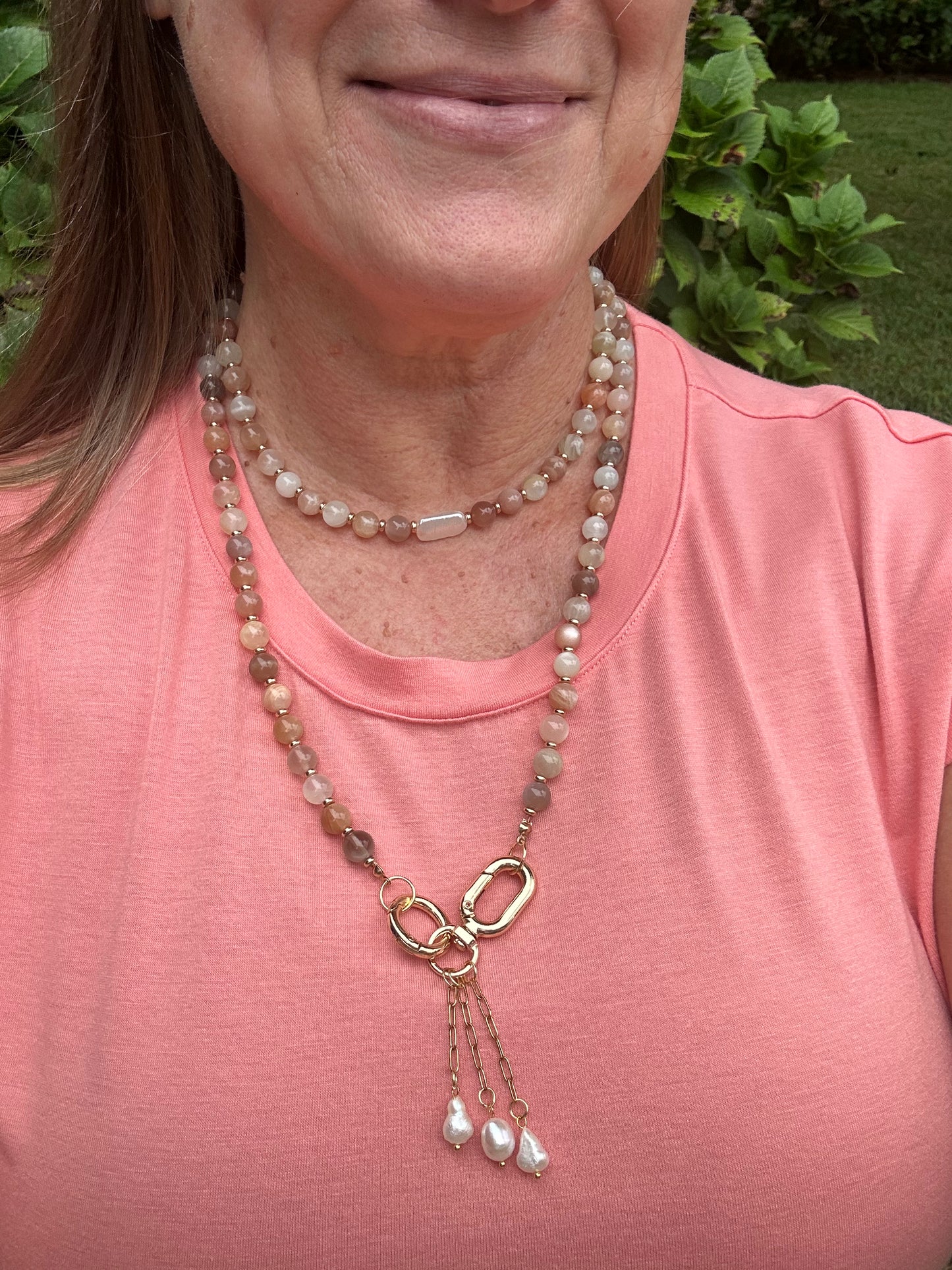 Coastal Glow Beaded Wrap Necklace