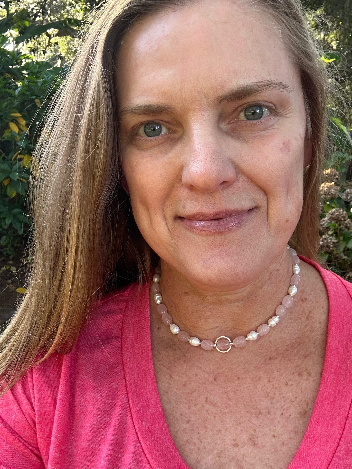 Old Savannah Blush Beaded Choker