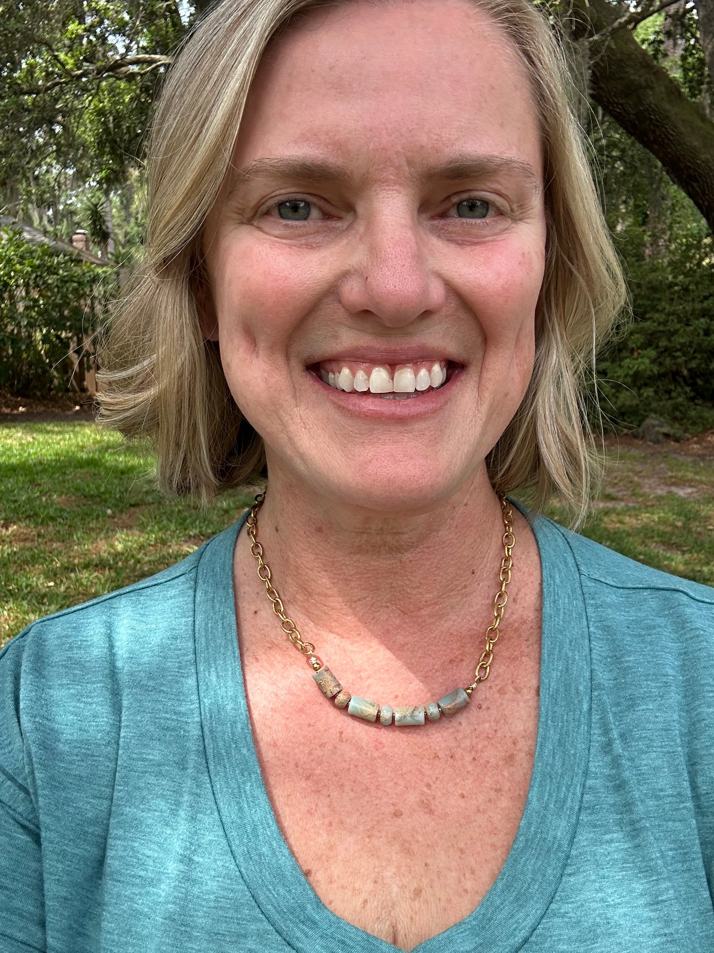 Aqua Terra Isle Bar Necklace
