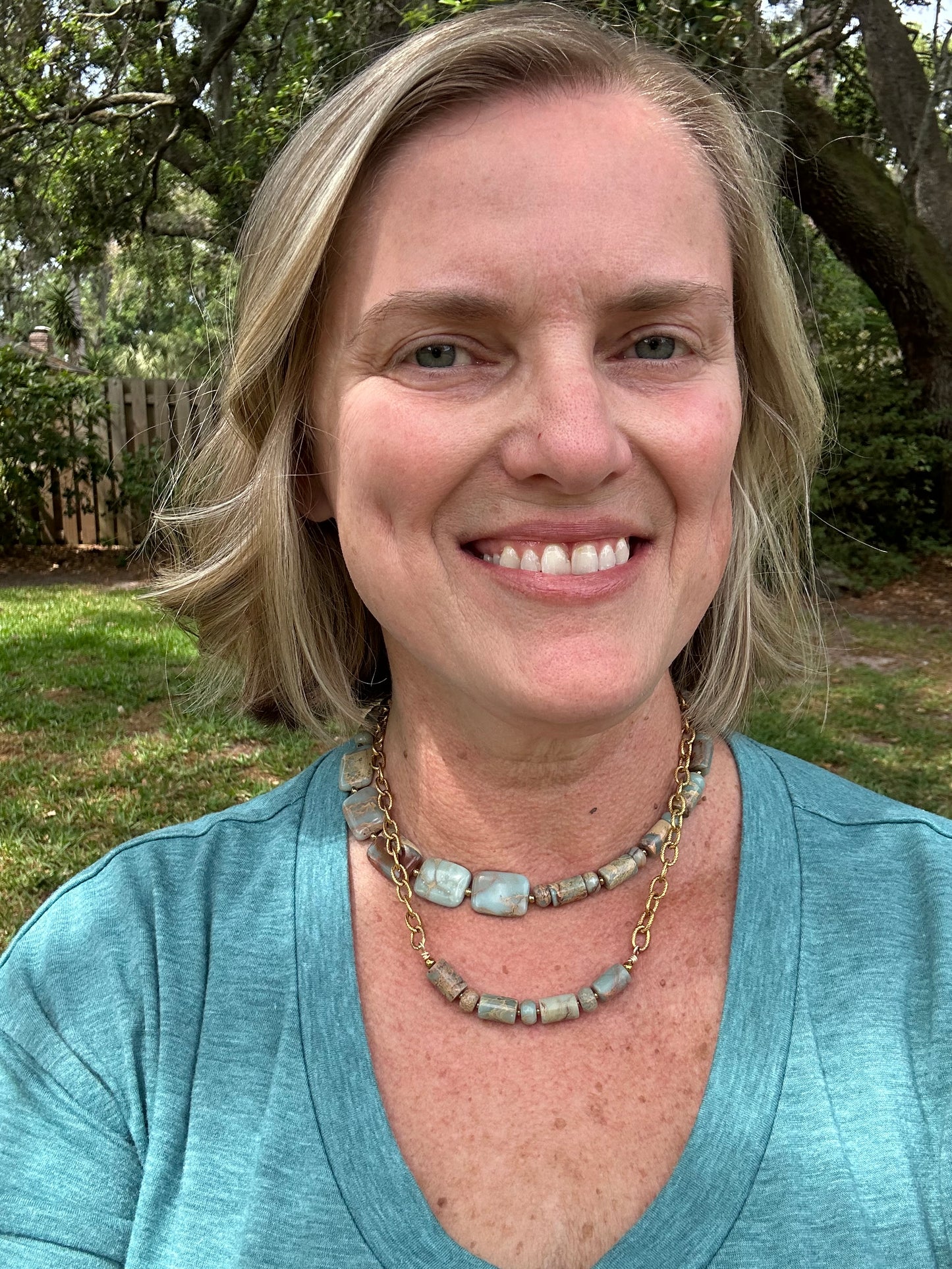 Aqua Terra Isle Bar Necklace