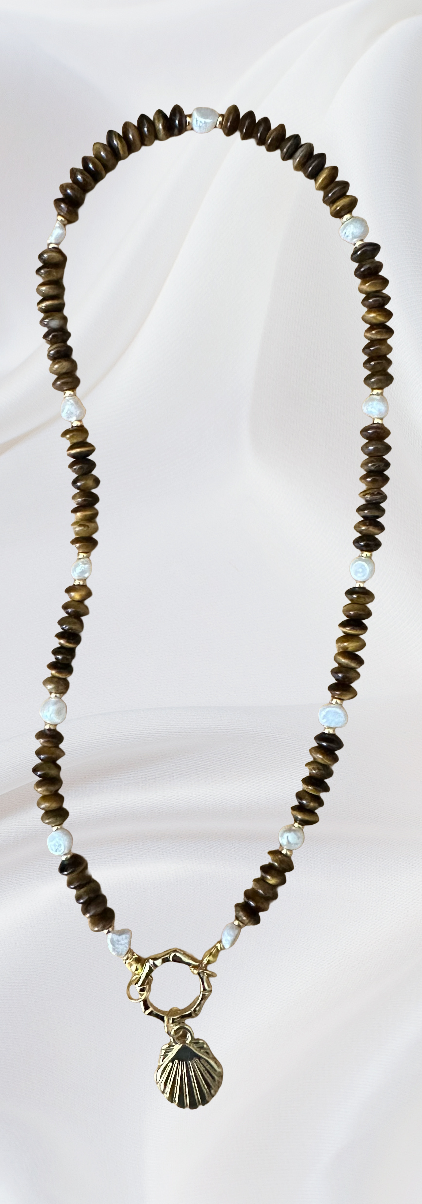 Amber Current Beaded Necklace