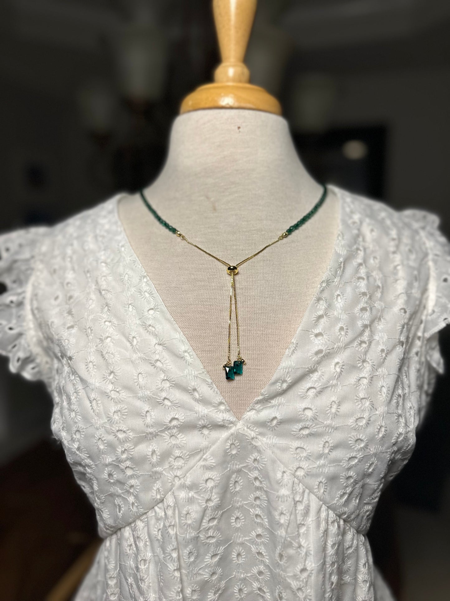 Emerald Drop Necklace