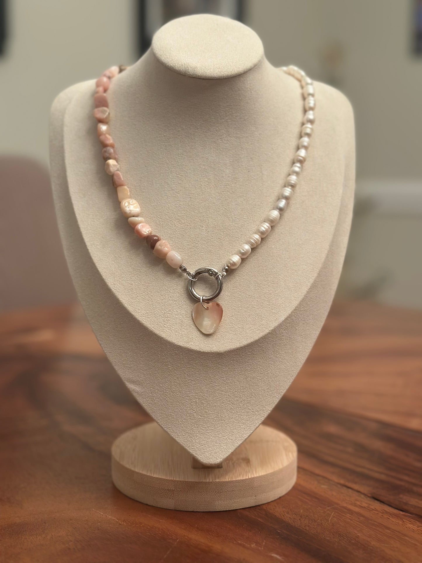 Heart of the Isle Pearl & Stone Beaded Necklace