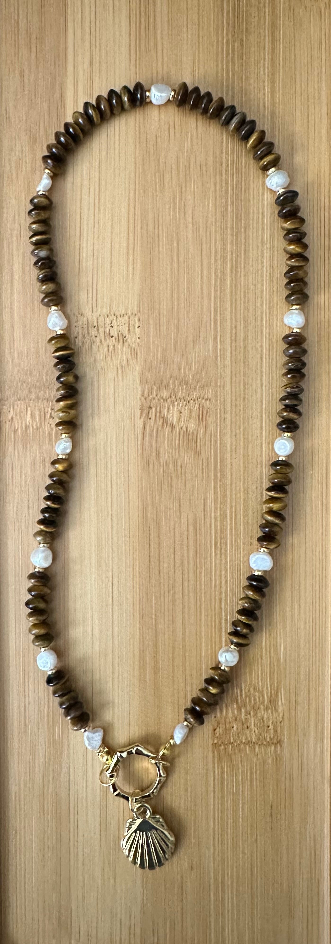 Amber Current Beaded Necklace