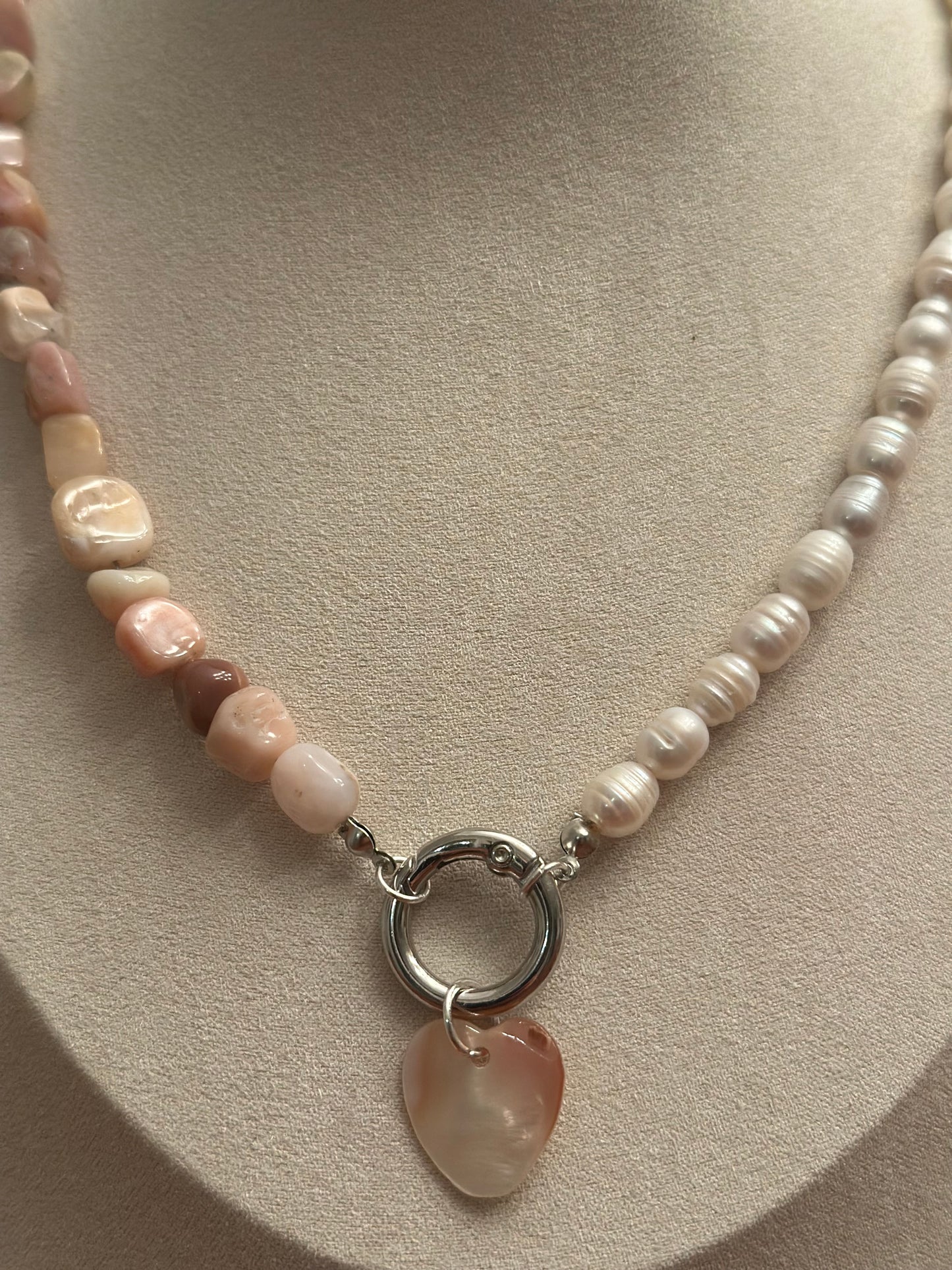 Heart of the Isle Pearl & Stone Beaded Necklace
