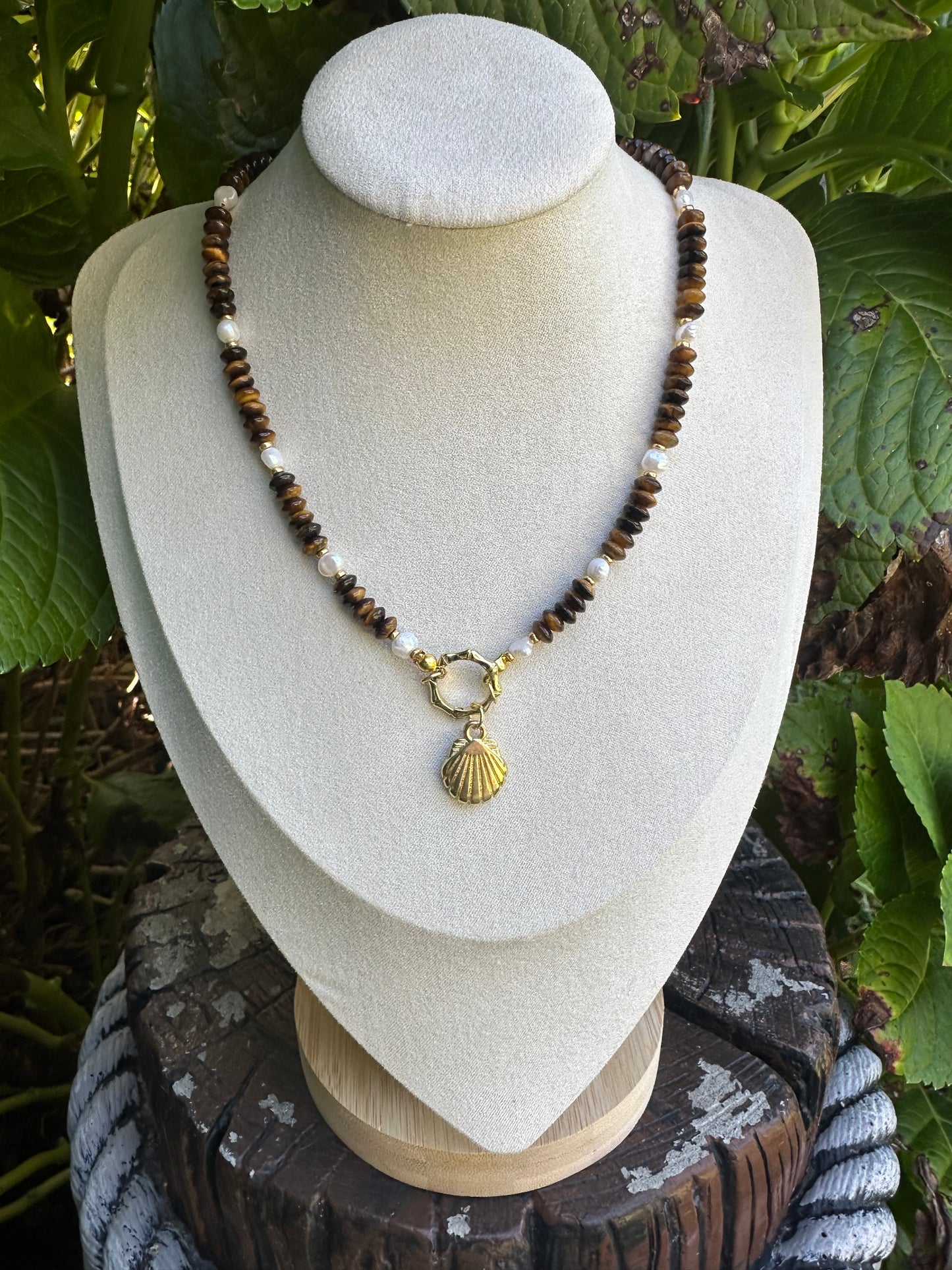 Amber Current Beaded Necklace