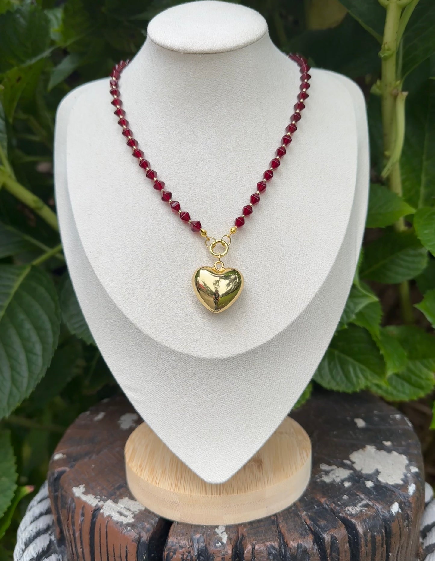 Heart of Fire Beaded Statement Choker