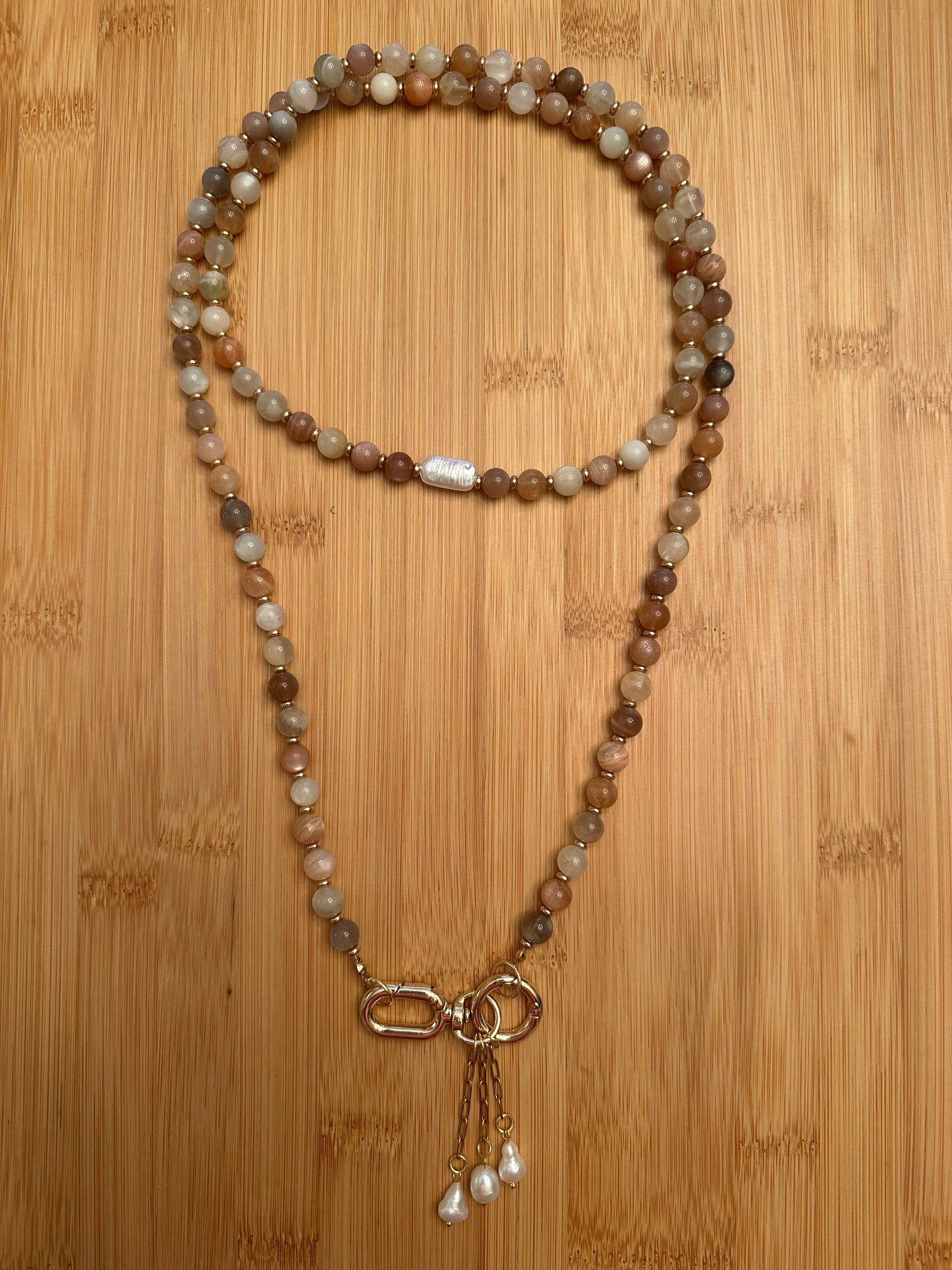 Coastal Glow Beaded Wrap Necklace