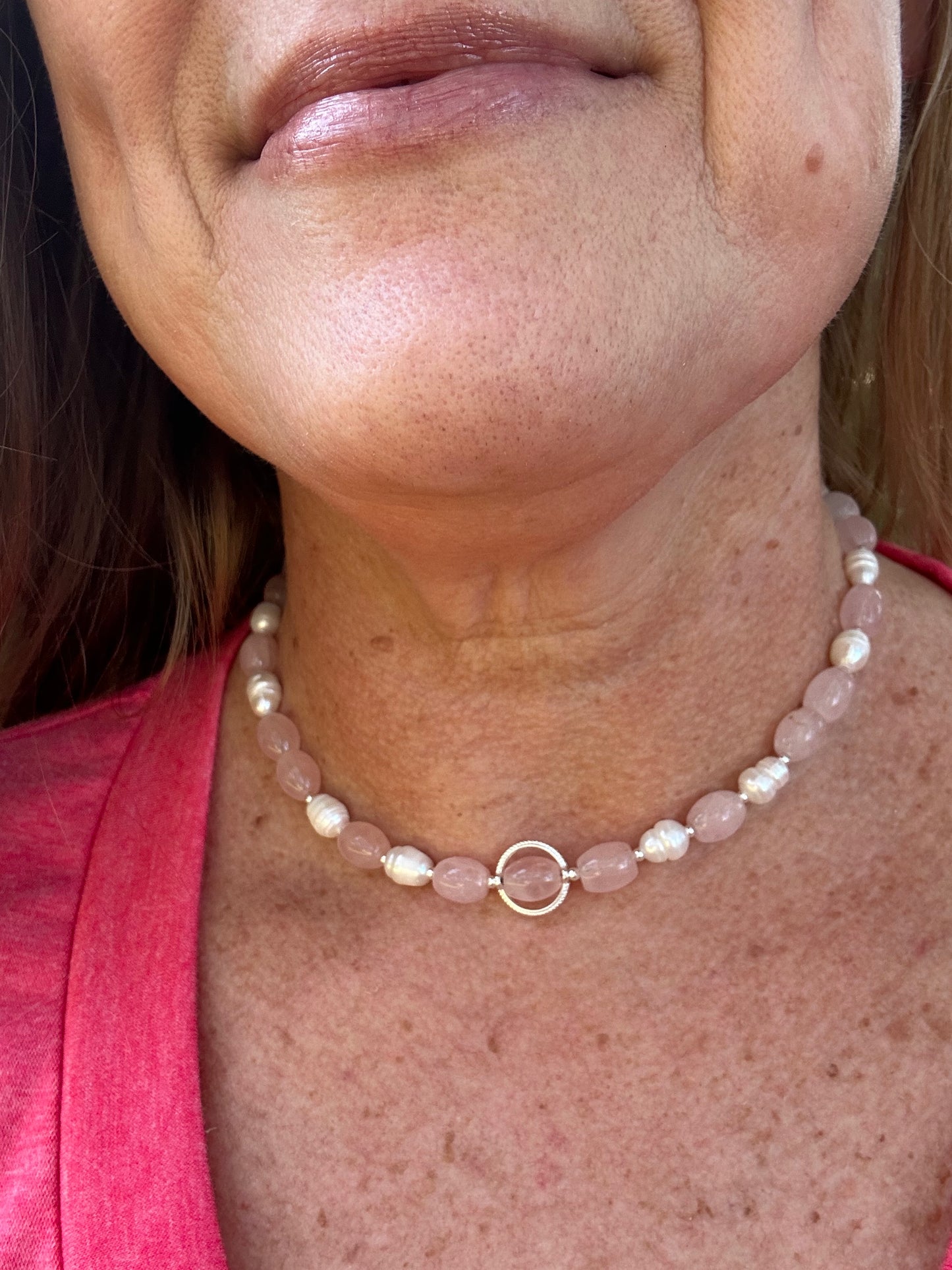 Old Savannah Blush Beaded Choker