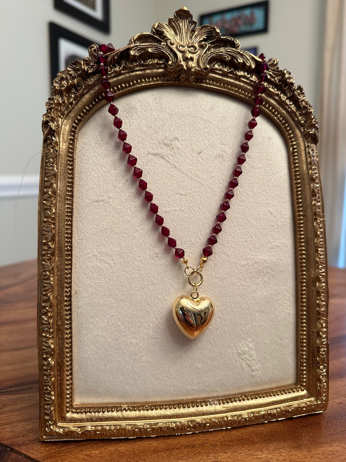 Heart of Fire Beaded Statement Choker