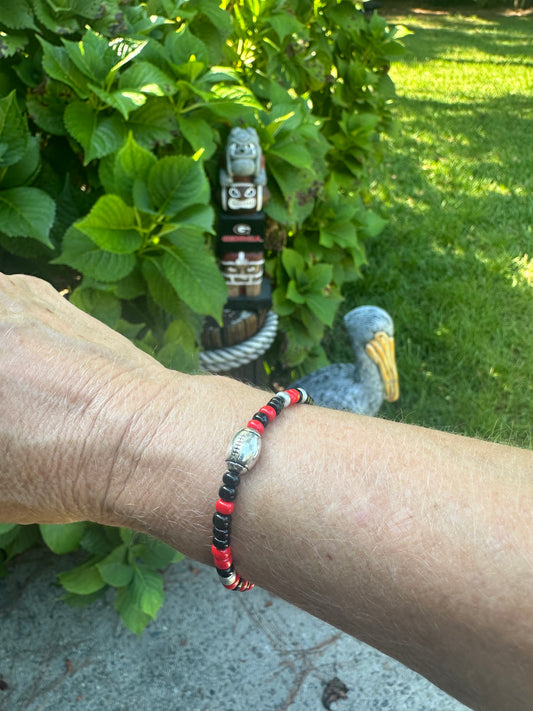 Silver Britches Beaded Bracelet