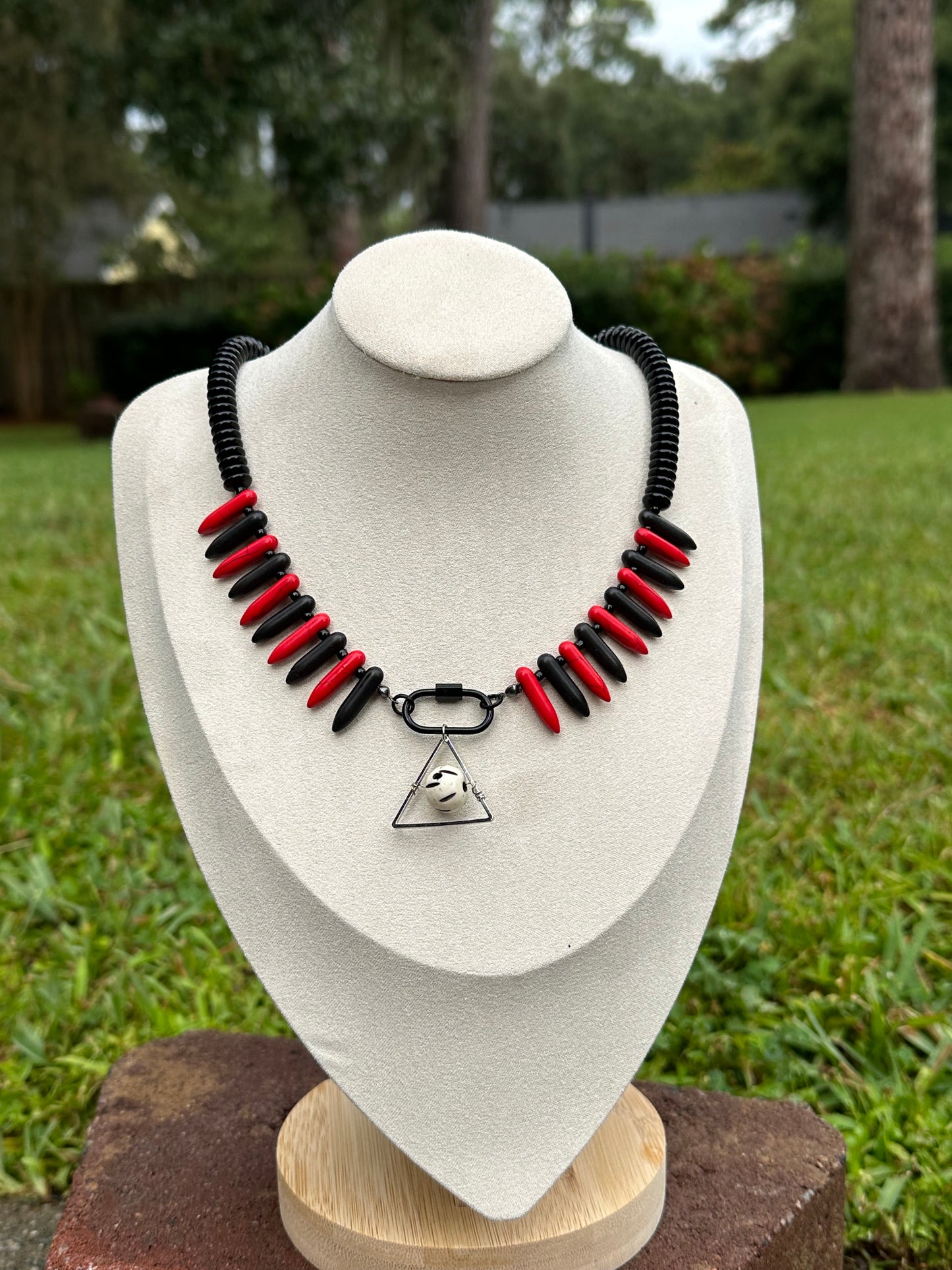 Hunker Down Beaded Dagger Necklace