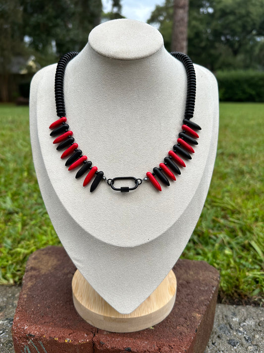 Hunker Down Beaded Dagger Necklace