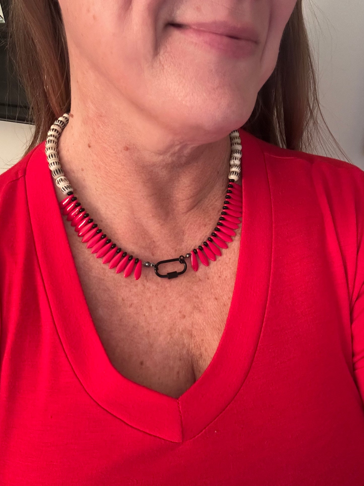 Fall in Athens Beaded Dagger Necklace