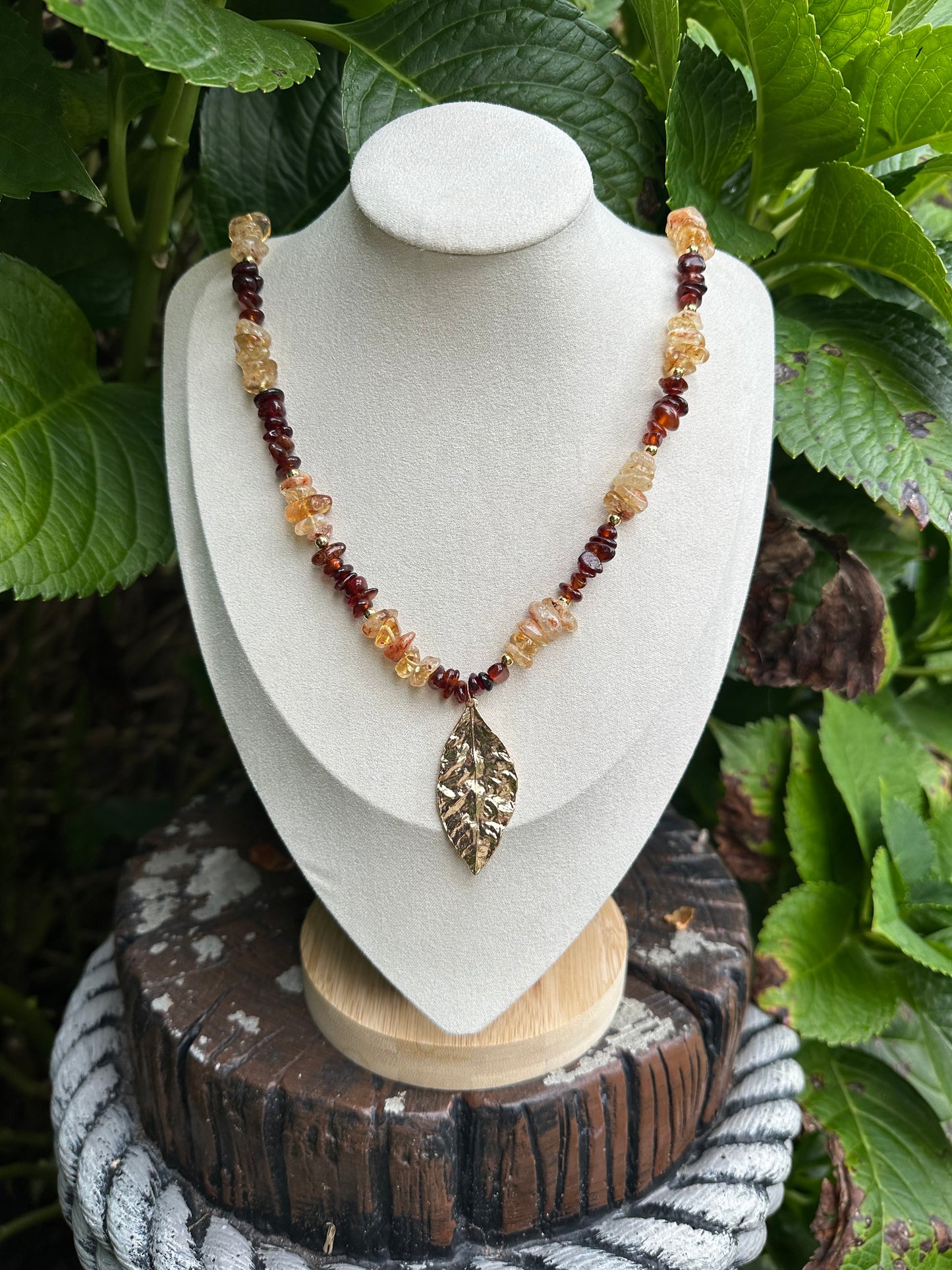 Falling Light Gemstone Chip Beaded Necklace