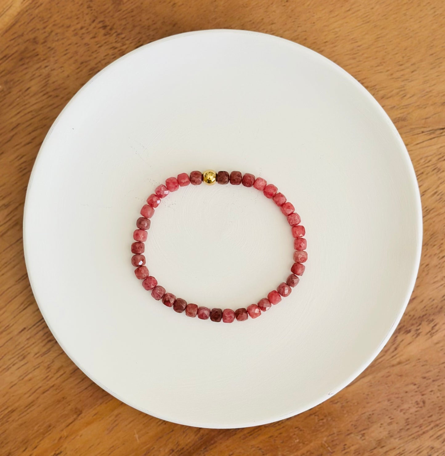 Rhodonite Gold Bracelet