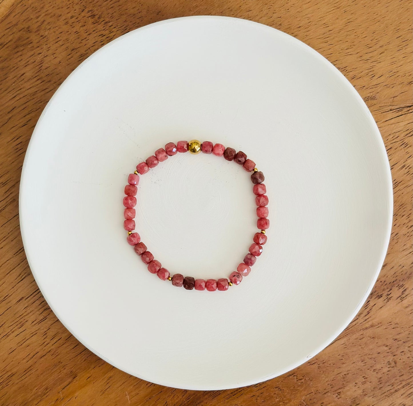 Rhodonite Gold Bracelet