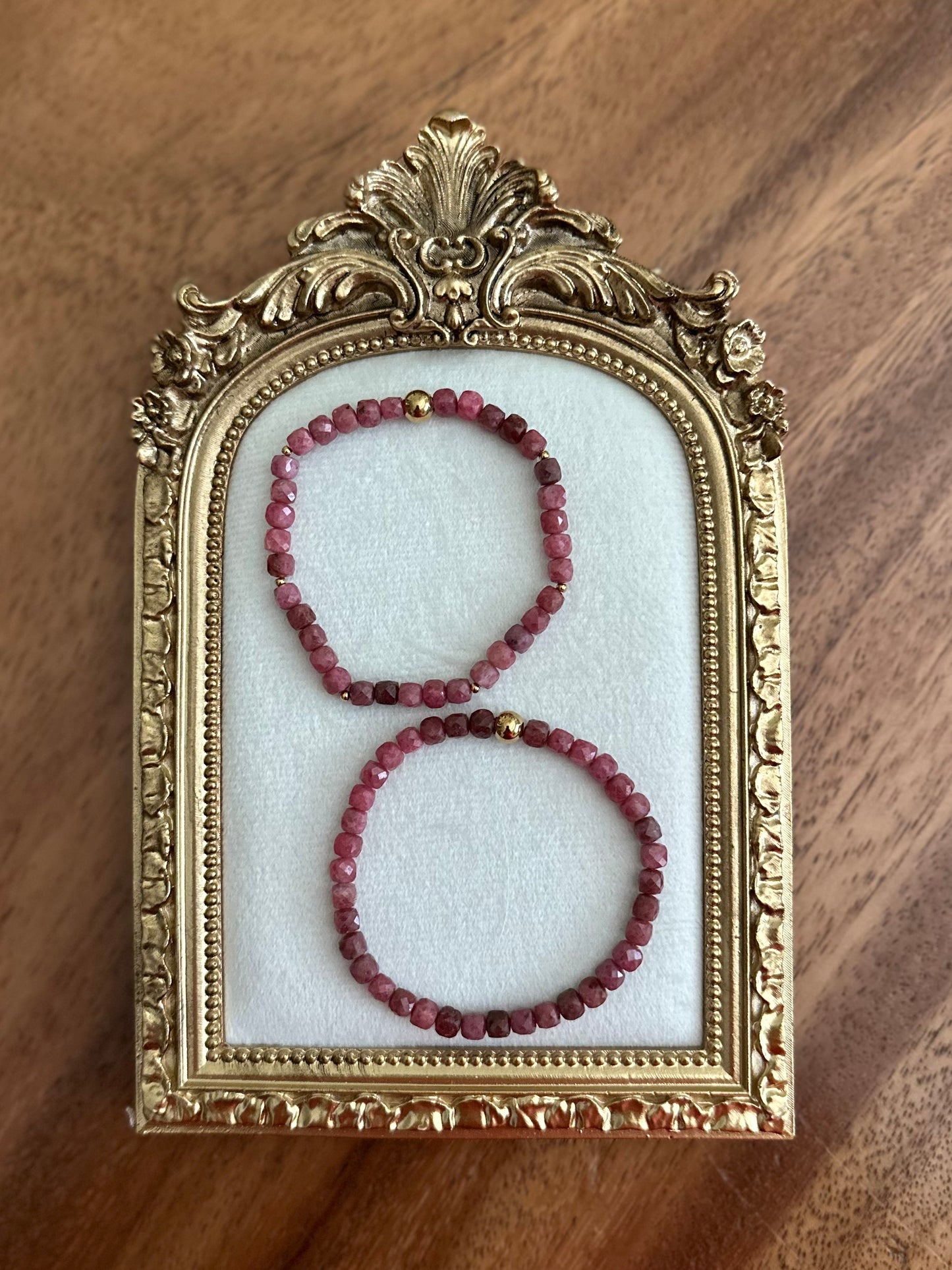 Rhodonite Gold Bracelet