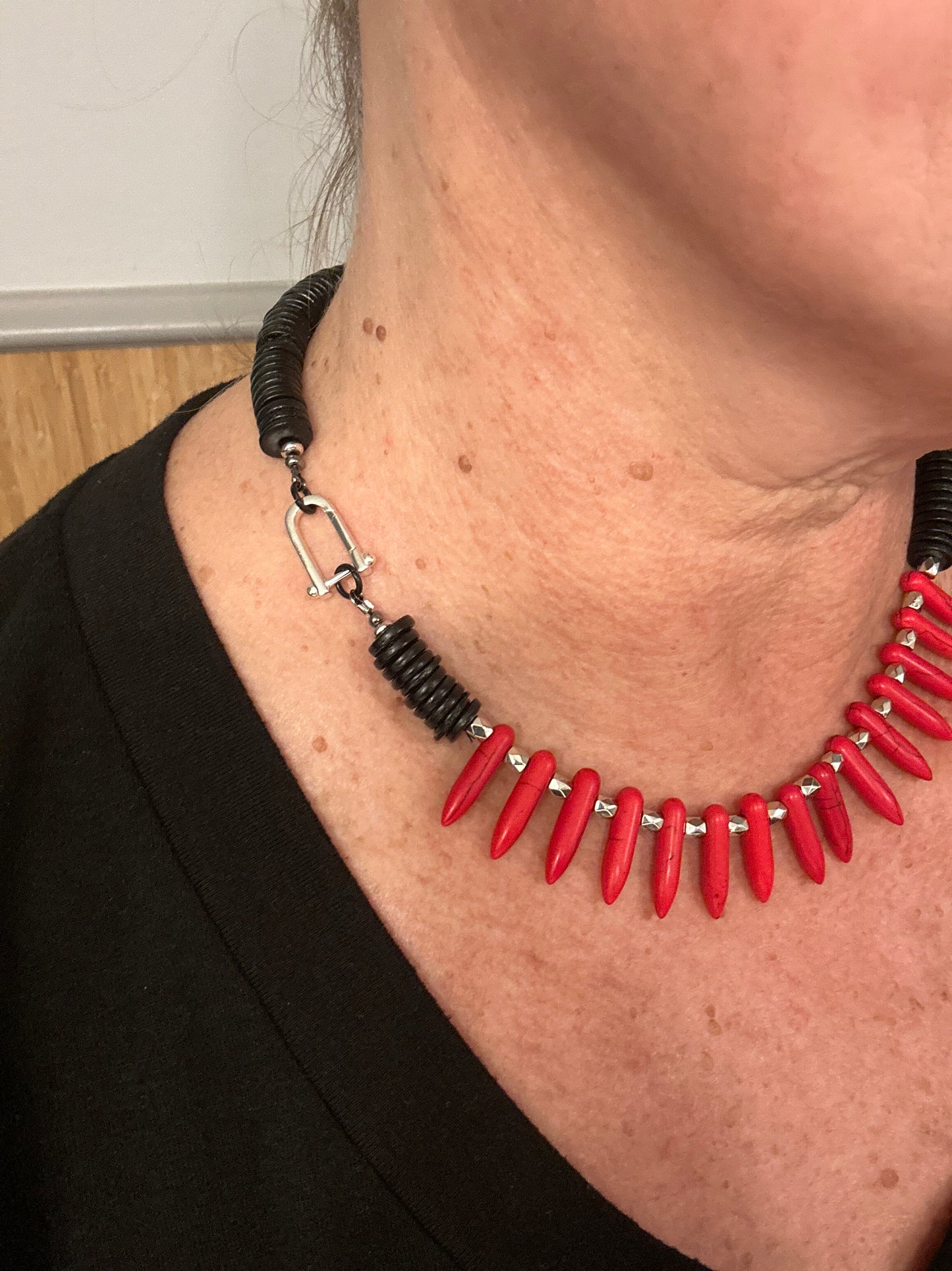 Spike Squad Beaded Dagger Necklace