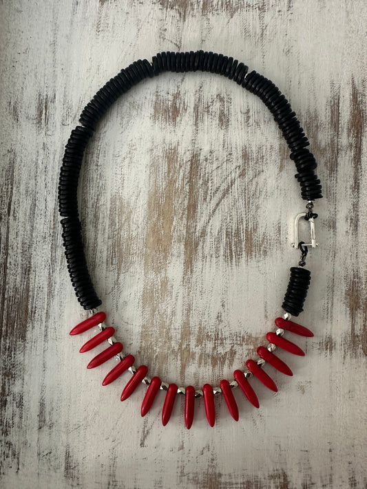 Spike Squad Beaded Dagger Necklace